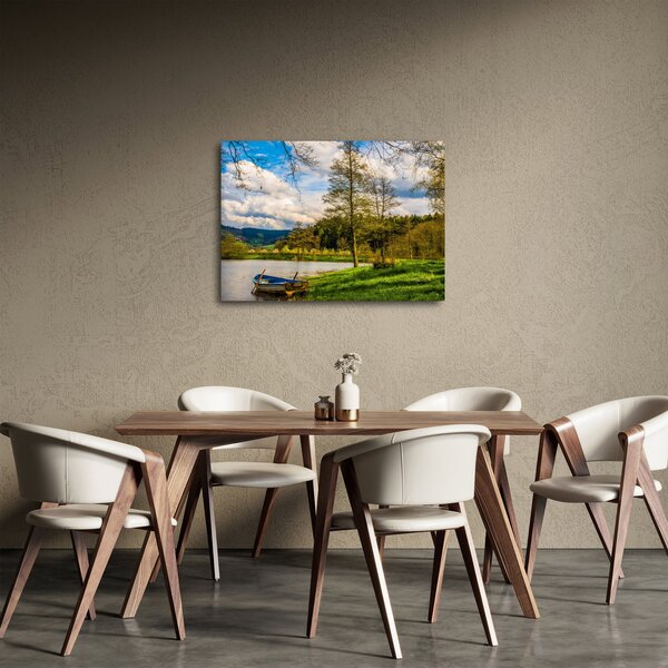 Tablou - Barcă pe lac (70x50 cm)