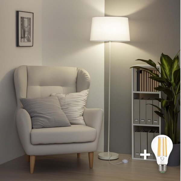 Brilagi CERIA - Lampă de podea LED, 1xE27/40W/230V, diametru 45 cm, albă