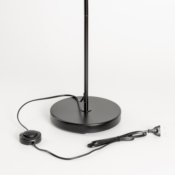 Brilagi - Lampă de podea LED CERIA 1xE27/40W/230V, diametru 25 cm, bambus/negru