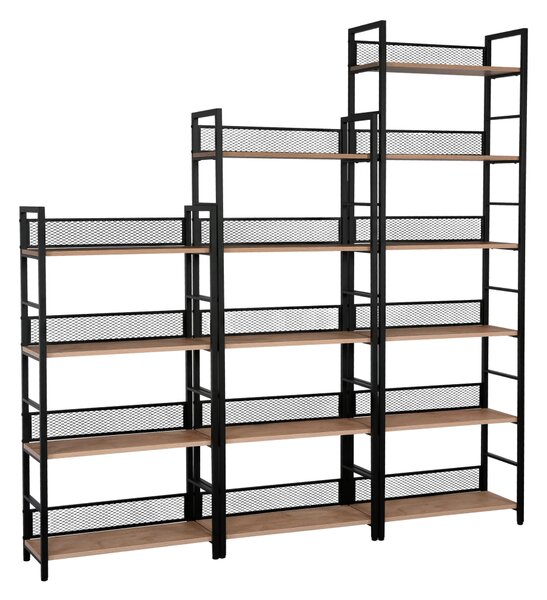 KONDELA Raft, negru/stejar, KELER TIP 2