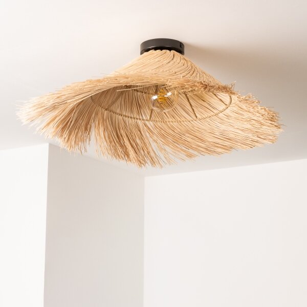 Brilagi - Lustră LED aplicată CERIA BOHO 1xE27/40W/230V, diam. 100 cm, ratan