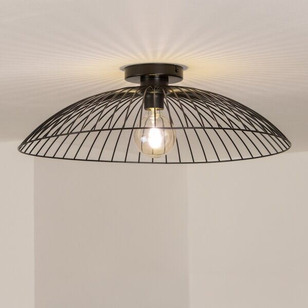 Brilagi - Lustră aplicată cu LED CERIA WIRE 1xE27/40W/230V, diametru 60 cm, neagră
