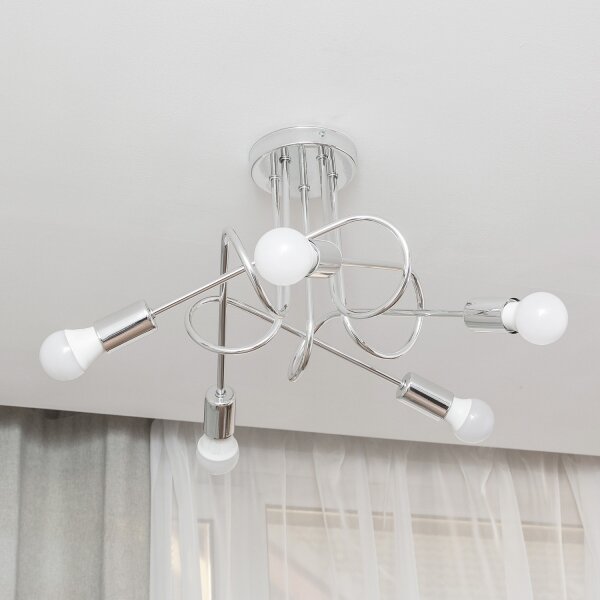 Lustră aplicată OXFORD 5xE27/15W/230V crom lucios