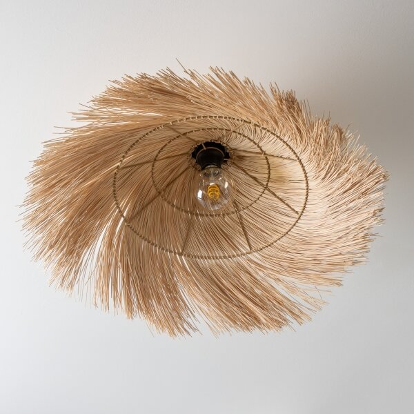 Brilagi - Lustră LED aplicată CERIA BOHO 1xE27/40W/230V, diam. 100 cm, ratan