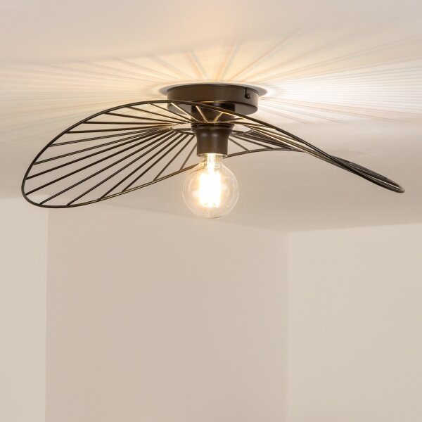 Brilagi - Lustră LED aplicată CERIA WIRE, 1xE27/40W/230V, 40x56 cm, neagră