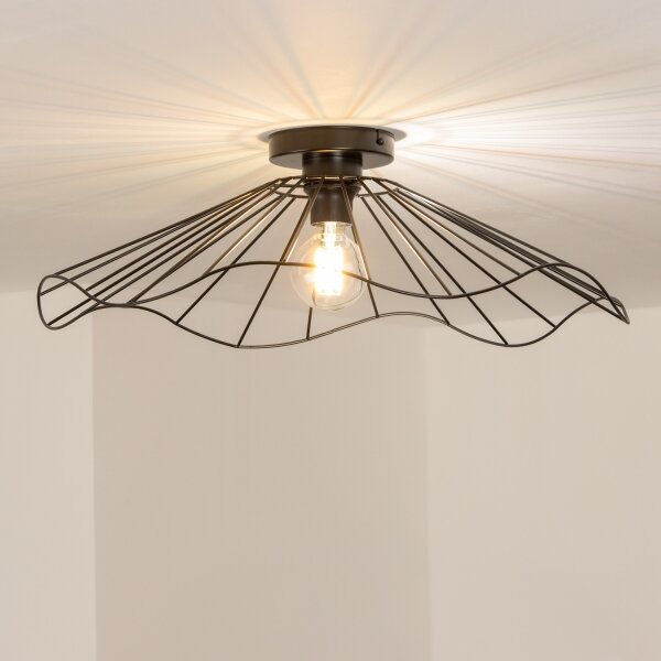 Brilagi - Lustră LED montată pe tavan CERIA WIRE 1xE27/40W/230V diam. 60 cm negru