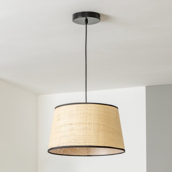 Lustră LED pe cablu CERIA 1xE27/40W/230V, diametru 35 cm, bej - Brilagi