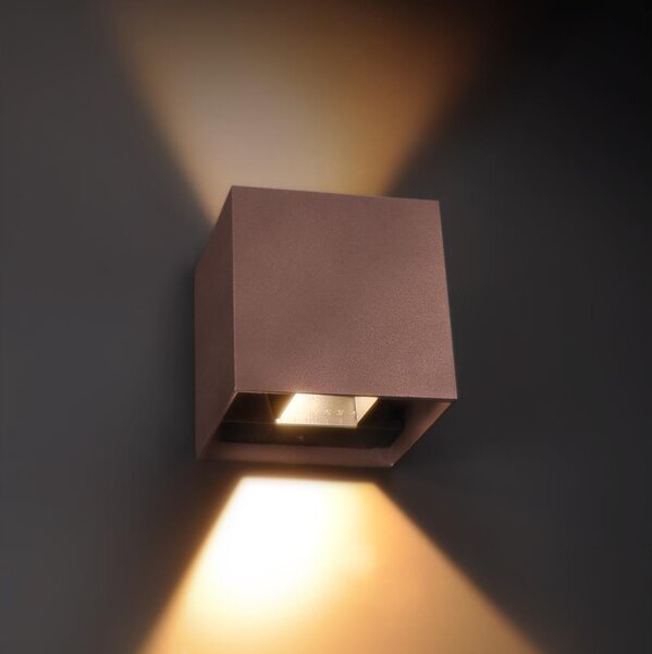 Brilagi - Aplică de exterior CUBE LED/6W/230V maro IP54