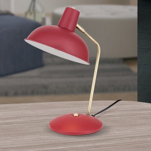 Orion - Lampă de masă FEDRA 1xE14/40W/230V roșu/alamă