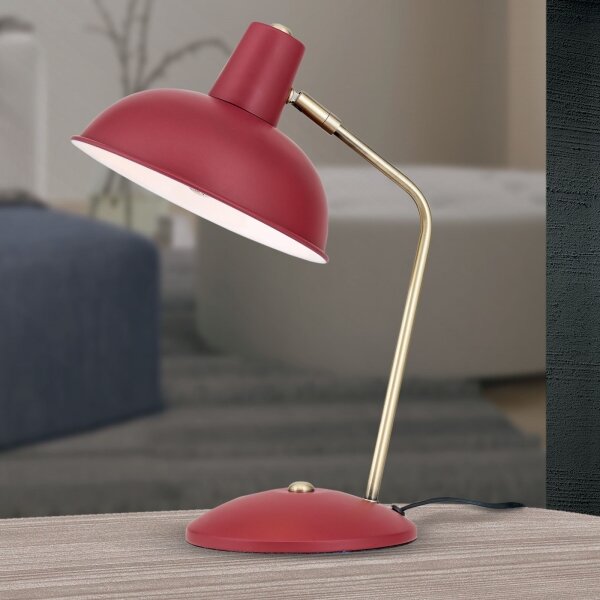 Orion - Lampă de masă FEDRA 1xE14/40W/230V roșu/alamă