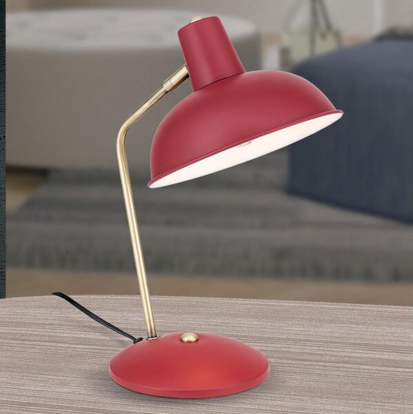 Orion - Lampă de masă FEDRA 1xE14/40W/230V roșu/alamă