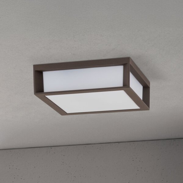 Orion - Corp de iluminat exterior HENRY 2xE27/15W/230V 26x26 cm IP44 maro