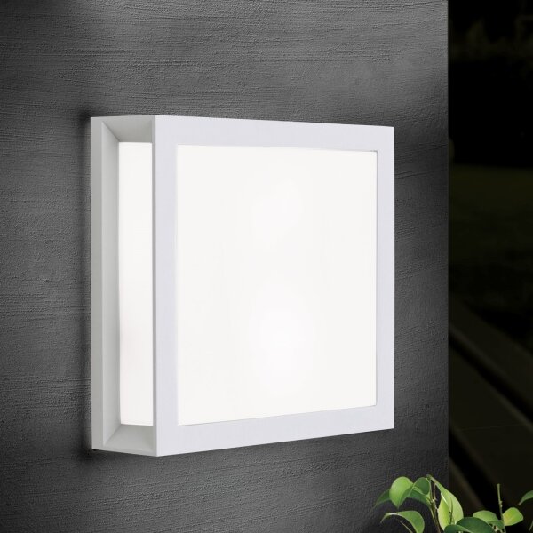 Orion - Lampă de exterior HENRY 2xE27/15W/230V 26x26 cm IP44 alb
