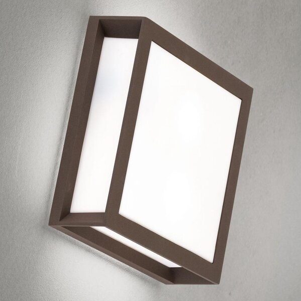 Orion - Corp de iluminat exterior HENRY 2xE27/15W/230V 26x26 cm IP44 maro