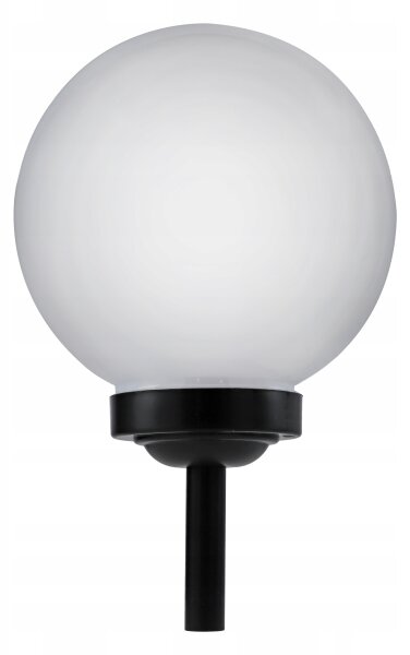 Lampă solară LED, 1,2 V, 6500 K, 200 mAh, diametru 25 cm, IP44, alb/negru