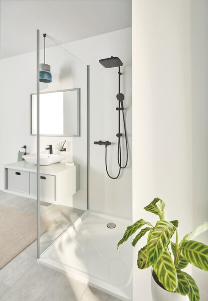 Grohe Vitalio Comfort set de duș perete cu duș de ploaie negru 266982431