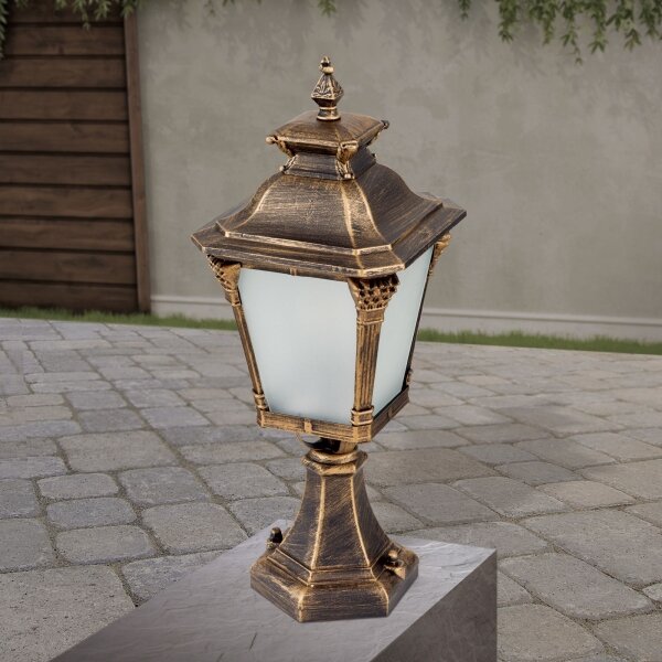 Orion - Lampă de exterior AIKO, 1xE27/60W/230V, 59 cm, IP23, bronz/patină