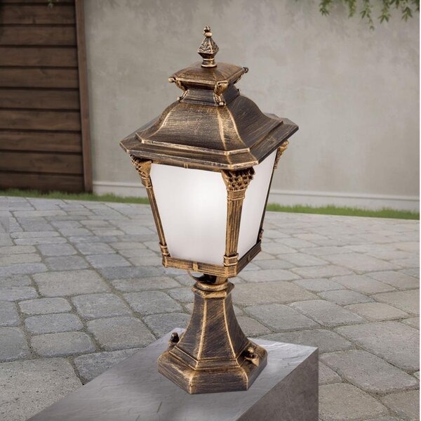 Orion - Lampă de exterior AIKO, 1xE27/60W/230V, 59 cm, IP23, bronz/patină