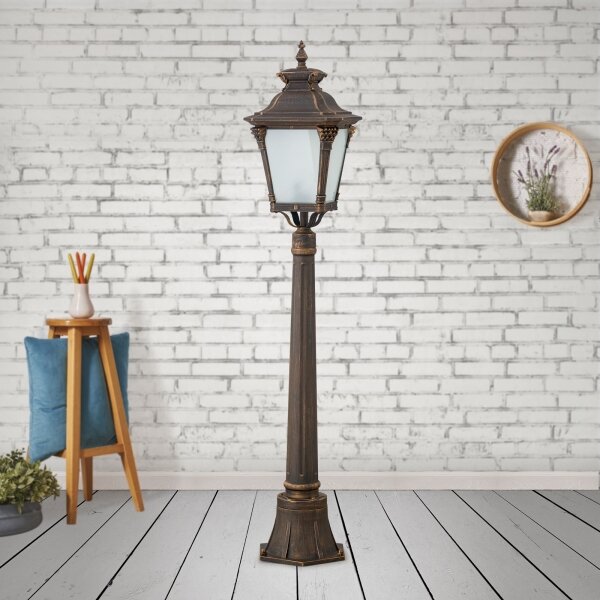 Orion - Lampă de exterior AIKO 1xE27/60W/230V 115 cm IP23 bronz/patină