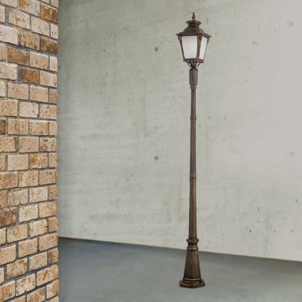 Orion - Lampă de exterior AIKO 1xE27/60W/230V 240 cm IP23 bronz/patină