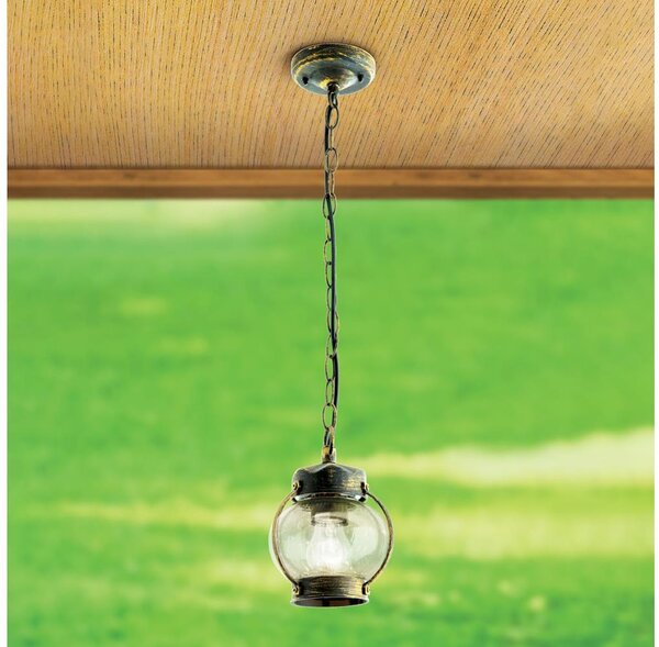 Orion - Lampă suspendată pentru exterior TAVERNA, 1xE27/60W/230V, IP23, bronz/patină