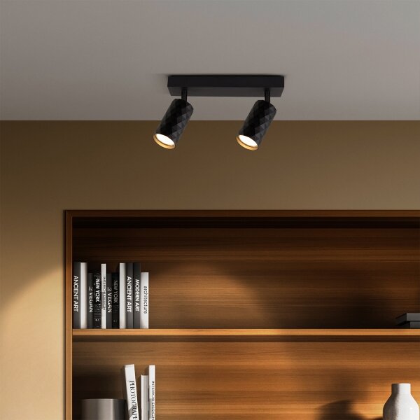 Brilagi - Spot LED RGBW reglabil SELE DIAMANT, 2x GU10, 4,8W, 230V, negru