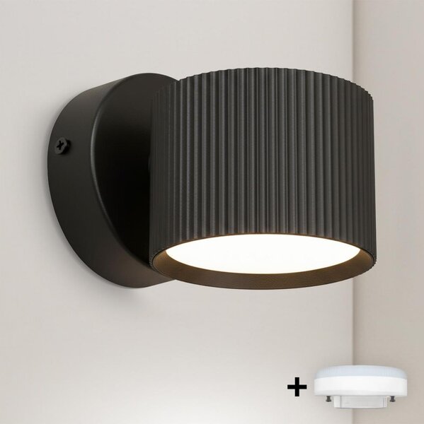 Brilagi - LED Aplică spot de perete STRIPY 1xGX53/15W/230V, neagră
