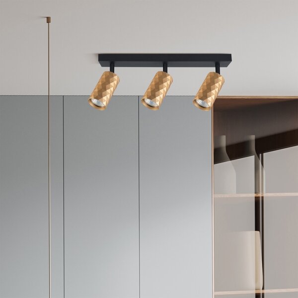 Brilagi - Spot LED RGBW reglabil SELE DIAMANT 3xGU10/4,8W/230V auriu