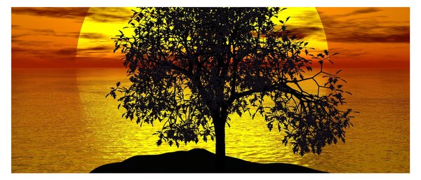 Tablou - Silueta copacilor (120x50 cm)