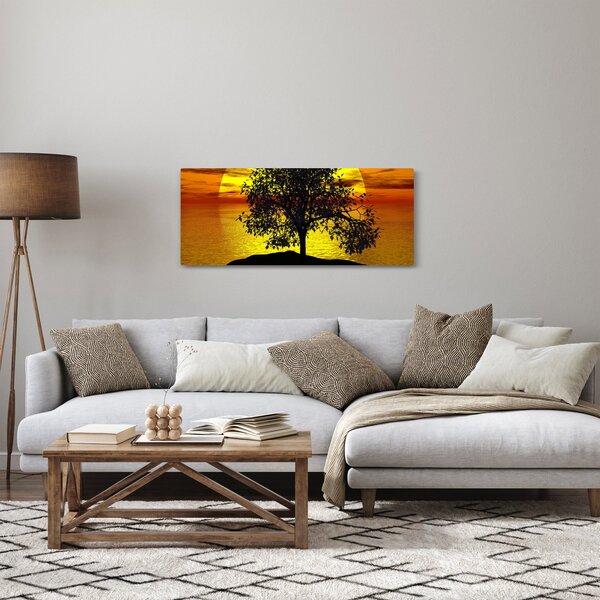 Tablou - Silueta copacilor (120x50 cm)