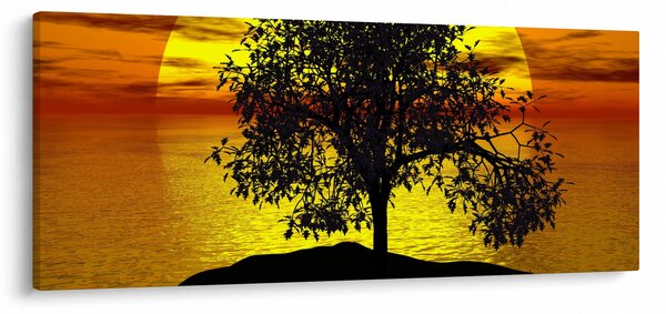 Tablou - Silueta copacilor (120x50 cm)