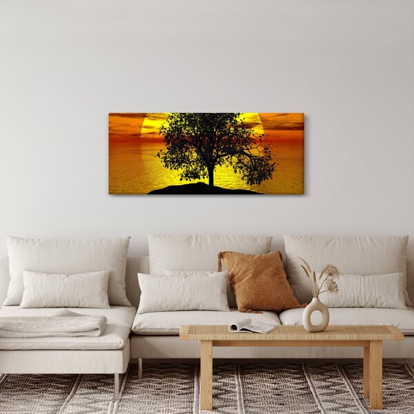 Tablou - Silueta copacilor (120x50 cm)