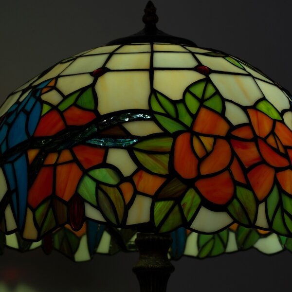 Brilagi - Lampă de masă Tiffany JUNGLE din vitralii 2xE27/60W/230V