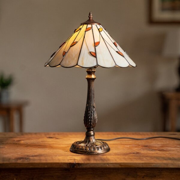 Brilagi - Lampă de masă Tiffany FOLIA 2xE27/60W/230V