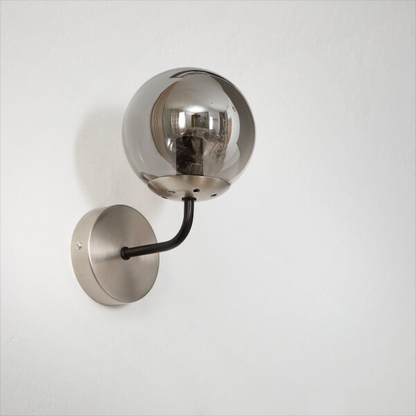 Brilagi - Lampă de perete MALIVA 1xE14/15W/230V crom mat/fumuriu