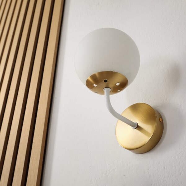 Brilagi - Aplica de perete MALIVA 1xE14/15W/230V, aurie/albă