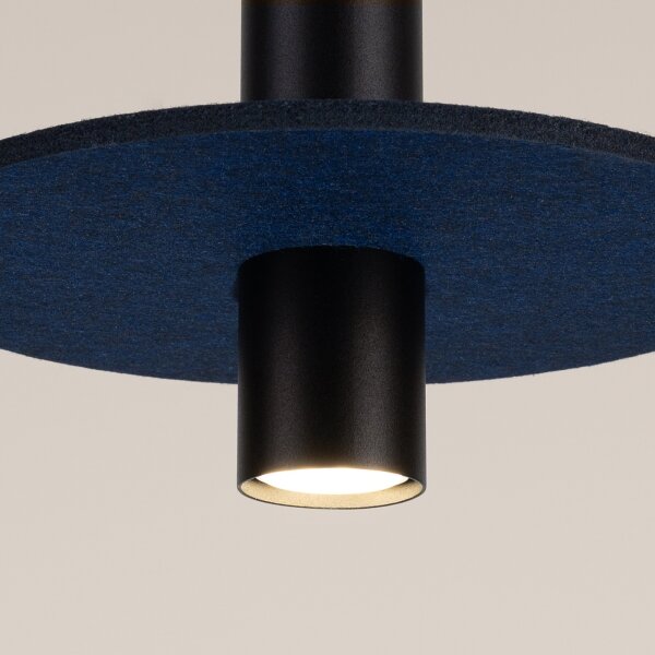 Sollux SL.1884 - Lampă suspendată PELTA pe cablu, 1xGU10/10W/230V, negru/albastru