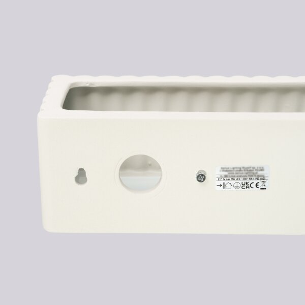 Sollux SL.1886 - Aplică de perete RIGATA, 1xE27/15W/230V, ceramică/crem