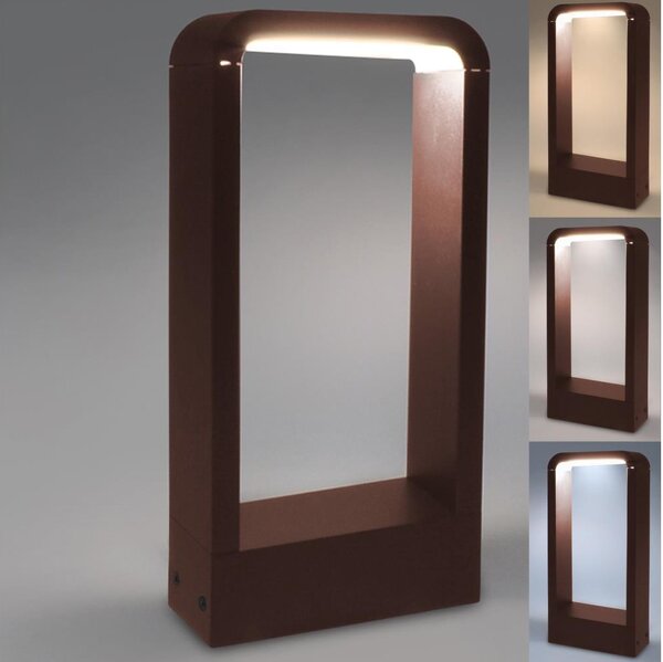 Brilagi - Lampă LED de exterior BARI, 7W, 230V, 3000/4000/6000K, maro, IP54, 30 cm