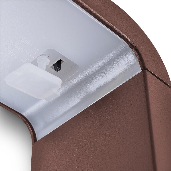 Brilagi - Lampă LED de exterior BARI, 7W, 230V, 3000/4000/6000K, maro, IP54, 30 cm