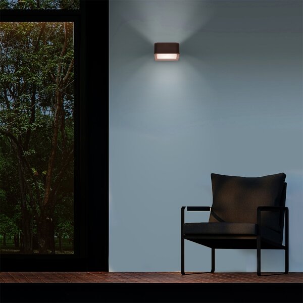 Brilagi - Corp de iluminat LED de exterior BARI LED/7W/230V 3000/4000/6000K maro IP54