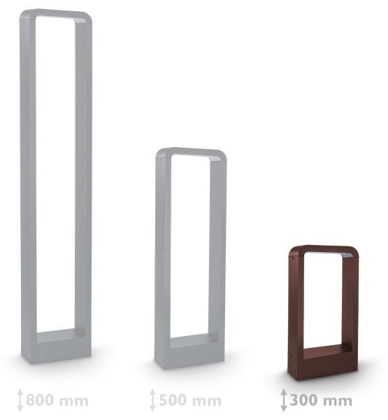 Brilagi - Lampă LED de exterior BARI, 7W, 230V, 3000/4000/6000K, maro, IP54, 30 cm