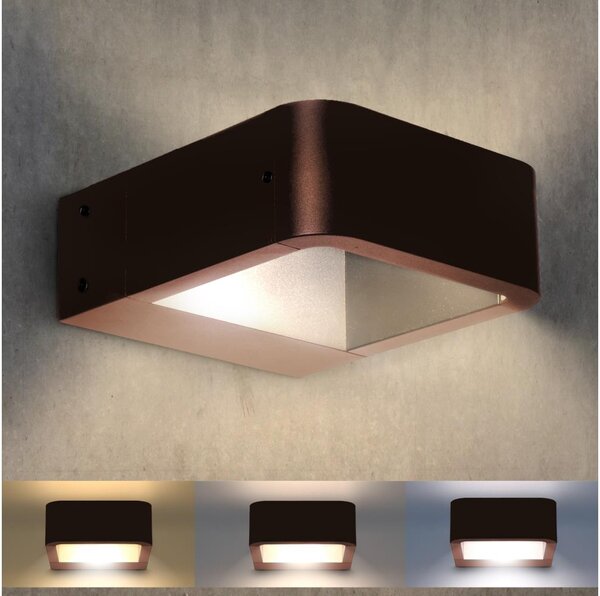 Brilagi - Corp de iluminat LED de exterior BARI LED/7W/230V 3000/4000/6000K maro IP54