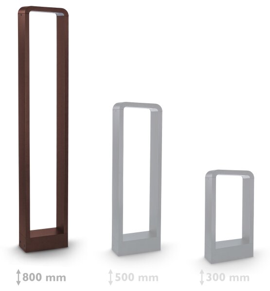 Brilagi - Lampă LED de exterior BARI LED/7W/230V 3000/4000/6000K maro IP54 80 cm