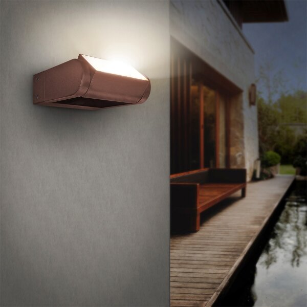 Brilagi - Aplica de perete pentru exterior CROTONE LED/7W/230V, maro, IP54