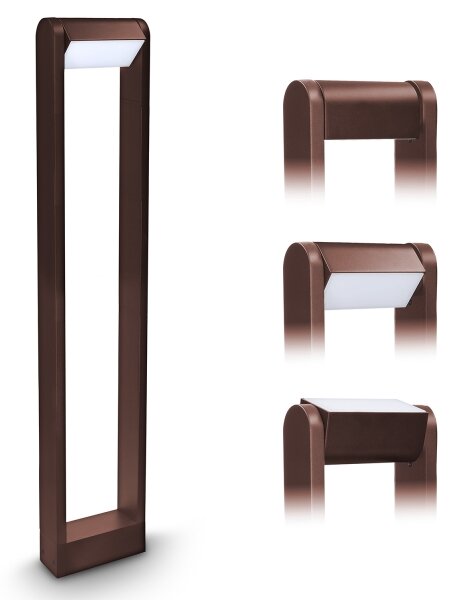 Brilagi - Lampă LED de exterior CROTONE, 7 W, 230 V, maro, IP54, 80 cm