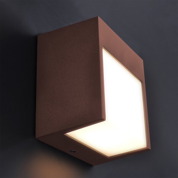 Brilagi - Aplica LED de exterior TERNI LED/12W/230V maro IP44