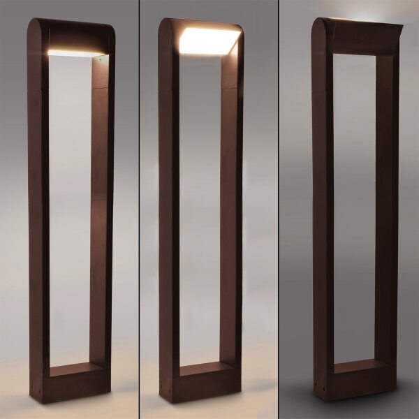 Brilagi - Lampă LED de exterior CROTONE, 7 W, 230 V, maro, IP54, 80 cm