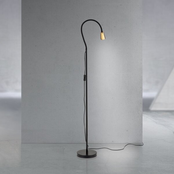 Orion - Lampă de podea flexibilă DOTTY 1xGU10/10W/230V negru/alamă