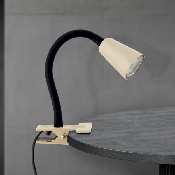 Orion DOTTY - Lampă de birou flexibilă cu clemă, 1xGU10/10W/230V, bej/negru